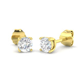 Diamond Stud Earrings 0.50ct G/SI Quality in 18k Yellow Gold - All Diamond