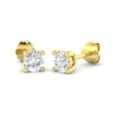 Diamond Stud Earrings 0.80ct G/SI Quality in 18k Yellow Gold - All Diamond