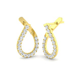 Fancy Diamond Hoop Earrings 1.00ct G/SI Quality in 18k Yellow Gold - All Diamond