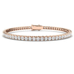 Fancy Set Diamond Tennis Bracelet 5.00ct G/SI in 18k Rose Gold - All Diamond