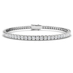 Fancy Set Diamond Tennis Bracelet 5.00ct G/SI in 9k White Gold - All Diamond