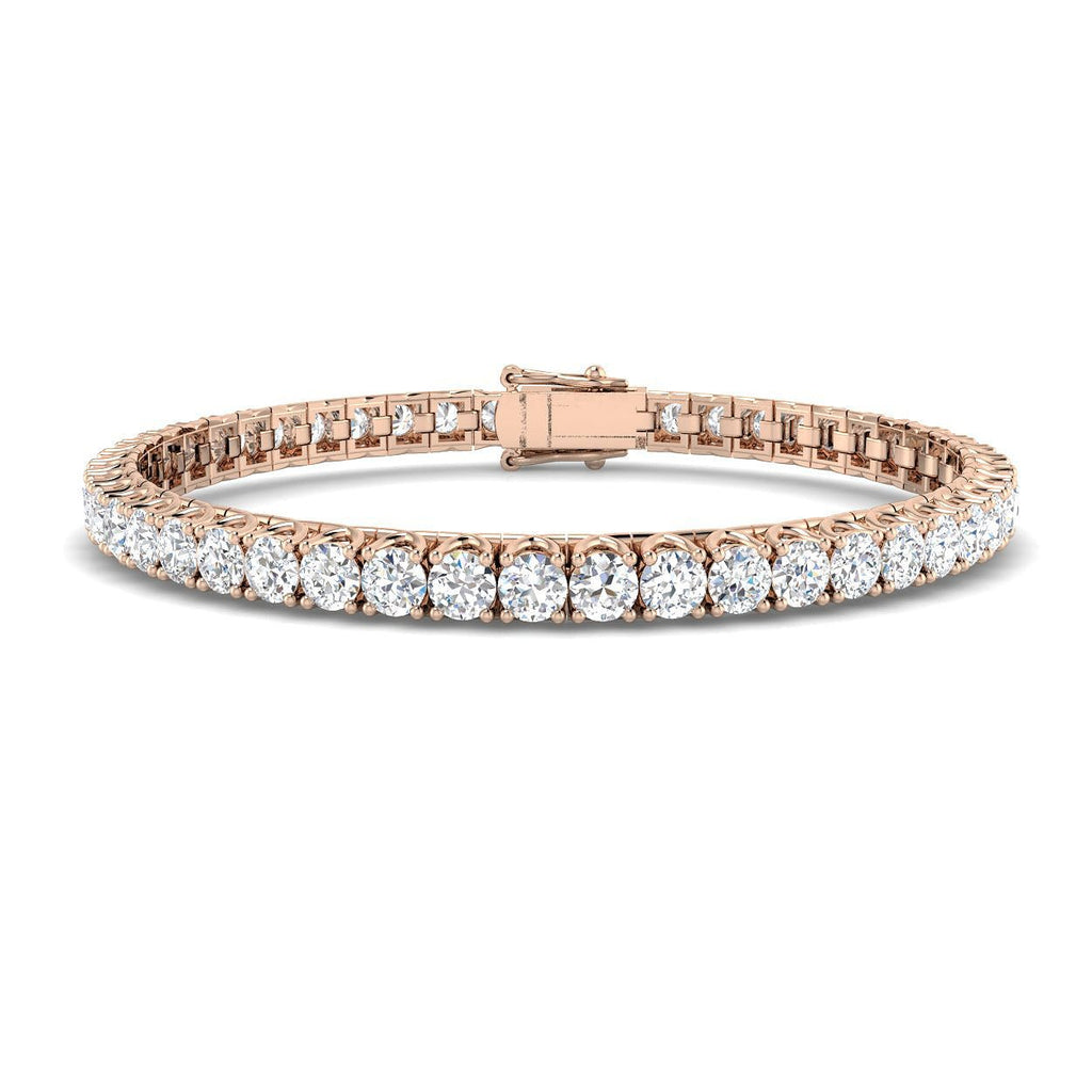Fancy Set Diamond Tennis Bracelet 6.00ct G/SI in 18k Rose Gold - All Diamond