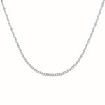 Half Set Diamond Tennis Necklace 2.70ct G/SI Quality 18k White Gold - All Diamond