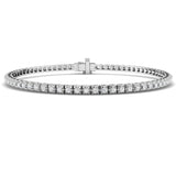 Illusion Diamond Tennis Bracelet 1.00ct G/SI in 9k White Gold - All Diamond