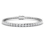 Illusion Diamond Tennis Bracelet 3.00ct G/SI in 18k White Gold - All Diamond