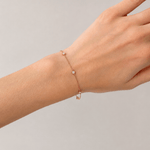 Round Diamond Chain Bracelet 0.40ct G/SI in 18k Yellow Gold - All Diamond