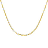 Rub Over Diamond Line Tennis Necklace 2.15ct G/SI 18k Yellow Gold - All Diamond