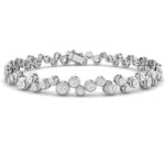 Rub Over Diamond Tennis Bracelet 1.40ct G/SI in 18k White Gold - All Diamond