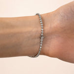 Rub Over Diamond Tennis Bracelet 2.00ct G/SI in 18k White Gold - All Diamond