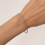 Rub Over Diamond Tennis Bracelet 2.00ct G/SI in 9k White Gold - All Diamond