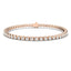 Rub Over Diamond Tennis Bracelet 3.00ct G/SI in 18k Rose Gold - All Diamond