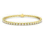 Rub Over Diamond Tennis Bracelet 3.00ct G/SI in 18k Yellow Gold - All Diamond