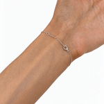 Solitaire Diamond Bracelet 0.50ct G/SI Quality in 18k White Gold - All Diamond