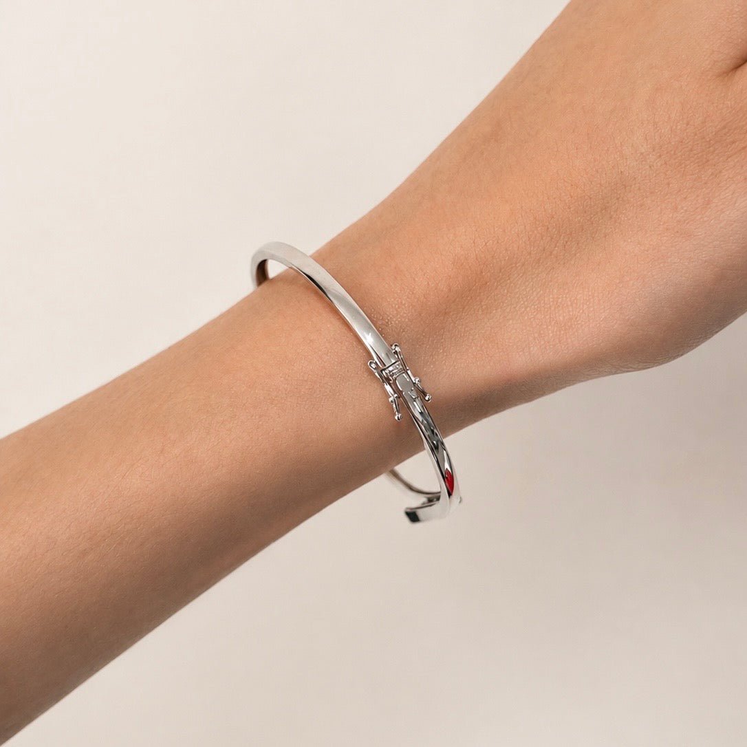 Tension Set Diamond Bangle 0.33ct G/SI Diamond in 18k White Gold - All Diamond