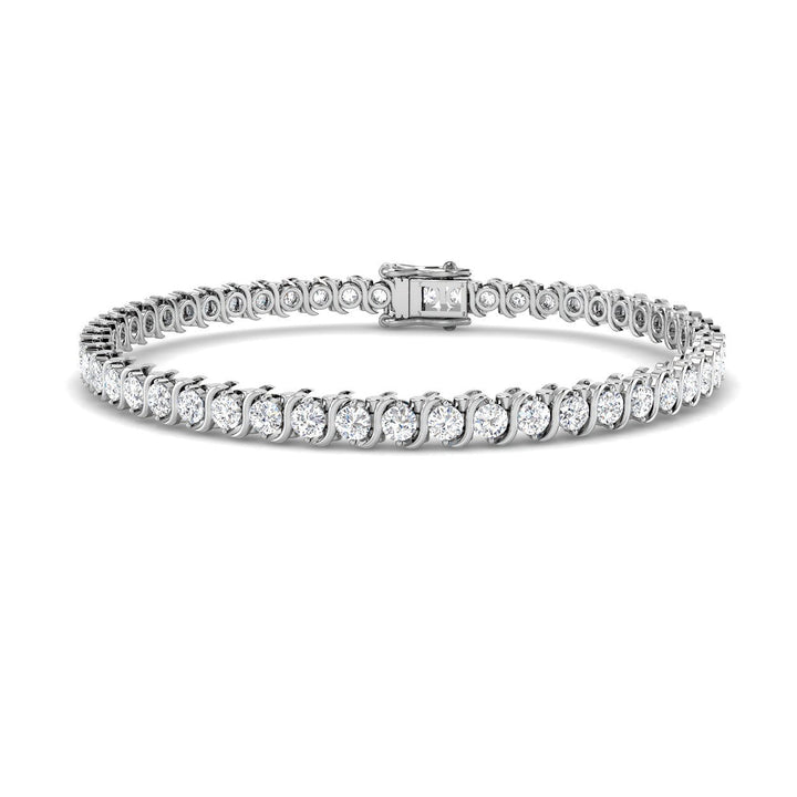 Tension Set Diamond Tennis Bracelet 3.00ct G/SI in 9k White Gold