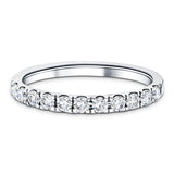 11 Stone Half Eternity Ring 0.75ct G/SI Diamonds in 18k White Gold - All Diamond