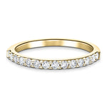 12 Stone Half Eternity Ring 0.55ct G/SI Diamonds in Yellow Gold 2.1mm - All Diamond