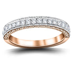 13 Stone Diamond Half Eternity Ring 0.50ct G/SI Diamonds 18k Rose Gold - All Diamond