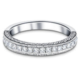 13 Stone Diamond Half Eternity Ring 0.50ct G/SI Diamonds 18k White Gold - All Diamond