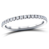 15 Stone Half Eternity Ring 0.45ct G/SI Diamonds in Platinum - All Diamond