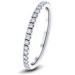 15 Stone Half Eternity Ring 0.45ct G/SI Diamonds in Platinum - All Diamond