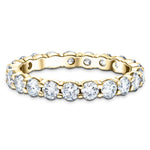 17 Stone Full Eternity Ring 3.30ct G/SI Diamonds in 18k Yellow Gold - All Diamond