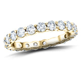 17 Stone Full Eternity Ring 3.30ct G/SI Diamonds in 18k Yellow Gold - All Diamond