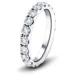 17 Stone Full Eternity Ring 4.11ct G/SI Diamonds In 18k White Gold - All Diamond