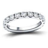 17 Stone Full Eternity Ring 4.11ct G/SI Diamonds In 18k White Gold - All Diamond