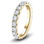 17 Stone Full Eternity Ring 4.11ct G/SI Diamonds In 18k Yellow Gold - All Diamond