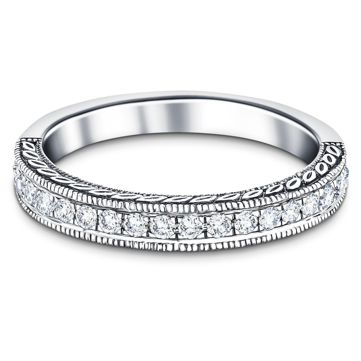 18 Stone Diamond Half Eternity Ring 0.30ct G/SI Diamonds in Platinum - All Diamond