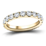 18 Stone Full Eternity Ring 3.20ct G/SI Diamonds in 18k Yellow Gold - All Diamond