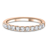 18 Stone Half Eternity Ring 0.20ct G/SI Diamonds in 18k Rose Gold - All Diamond