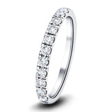 18 Stone Half Eternity Ring 0.20ct G/SI Diamonds in Platinum - All Diamond