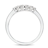 18k White Gold 5 Stone Diamond Eternity Ring 0.33ct in G/SI Quality - All Diamond