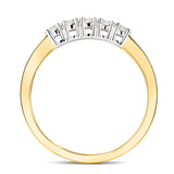 18k Yellow Gold 5 Stone Diamond Eternity Ring 0.33ct in G/SI Quality - All Diamond