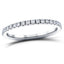 19 Stone Half Eternity Ring 0.25ct G/SI Diamonds in Platinum - All Diamond