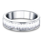 20 Baguette Diamonds Half Eternity Ring 2.00ct in Platinum 7.3mm - All Diamond