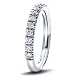 21 Stone Half Eternity Ring 0.40ct G/SI Diamonds in Platinum - All Diamond