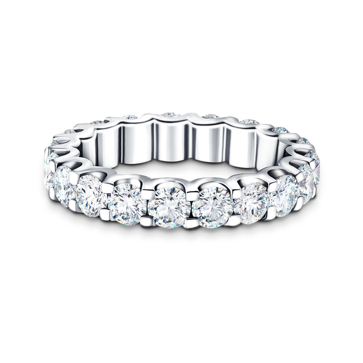 22 Stone Full Eternity Ring 2.00ct G/SI Diamonds In Platinum - All Diamond