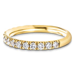 28 Stone Half Eternity Ring 0.20ct G/SI Diamonds in 18k Yellow Gold - All Diamond