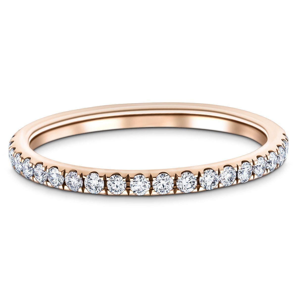 30 Stone Full Eternity Ring 0.75ct G/SI Diamonds In 18k Rose Gold - All Diamond