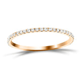 32 Stone Half Eternity Ring 0.17ct G/SI Diamonds in 18k Rose Gold - All Diamond