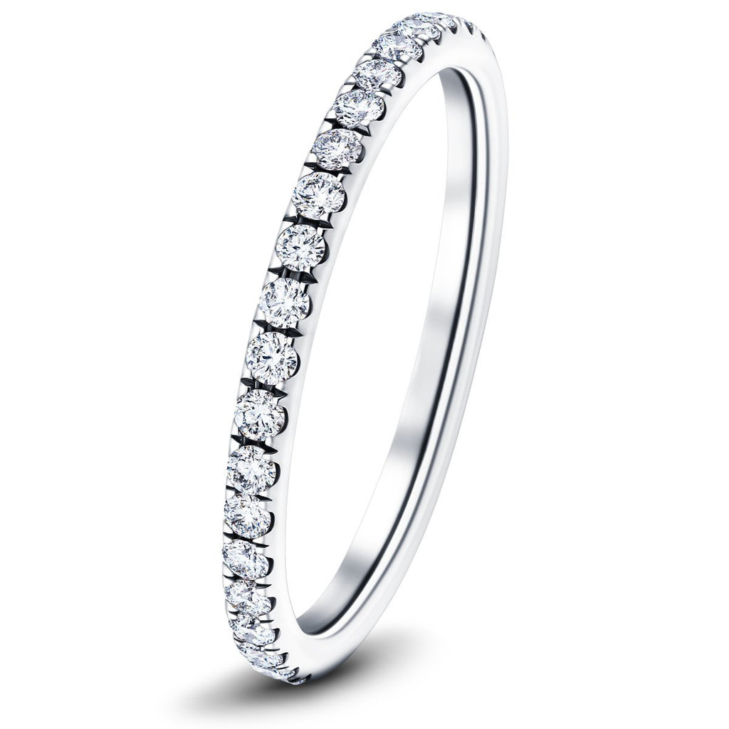 50 Stone Full Eternity Ring 0.30ct G/SI Diamonds In Platinum - All Diamond