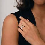 7 Stone Diamond Wishbone Ring 0.80ct G/SI Diamonds In 18k Yellow Gold - All Diamond