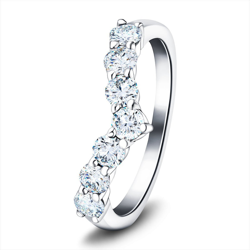 9CT GOLD WISHBONE SHAPED DIAMOND RING WITH 0.3CT DIAMOND - JEWELLERY from  Adams Jewellers Limited UK