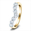 7 Stone Diamond Wishbone Ring 1.00ct G/SI Diamonds in 18k Yellow Gold - All Diamond
