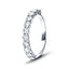 7 Stone Half Eternity Ring 1.55ct G/SI Diamonds in 18k White Gold 3.8mm - All Diamond