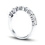 7 Stone Half Eternity Ring 1.55ct G/SI Diamonds in 18k White Gold 3.8mm - All Diamond