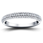 79 Stone Pave Diamond Half Eternity Ring 0.40ct G/SI Platinum - All Diamond